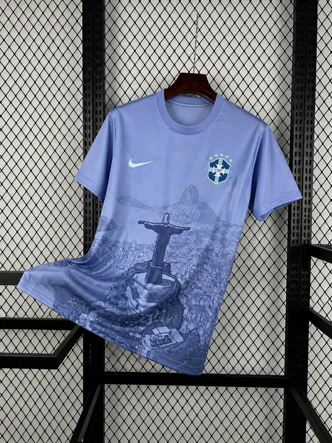 Maillot Seleção – Édition Cristo Redentor Bleu | Été 2026 — Drip Seleção